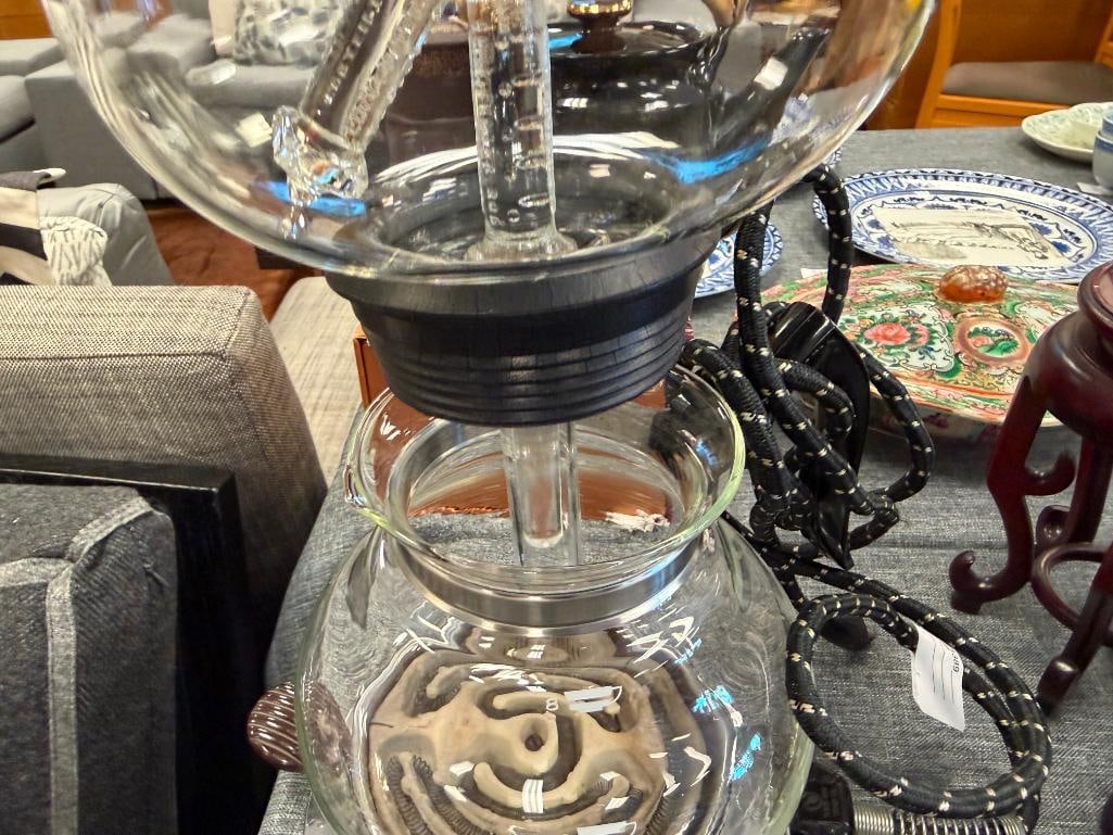 1940'S CORY GLASS VACUUM DRU DRL ROD COFFEE BREWER - 8
