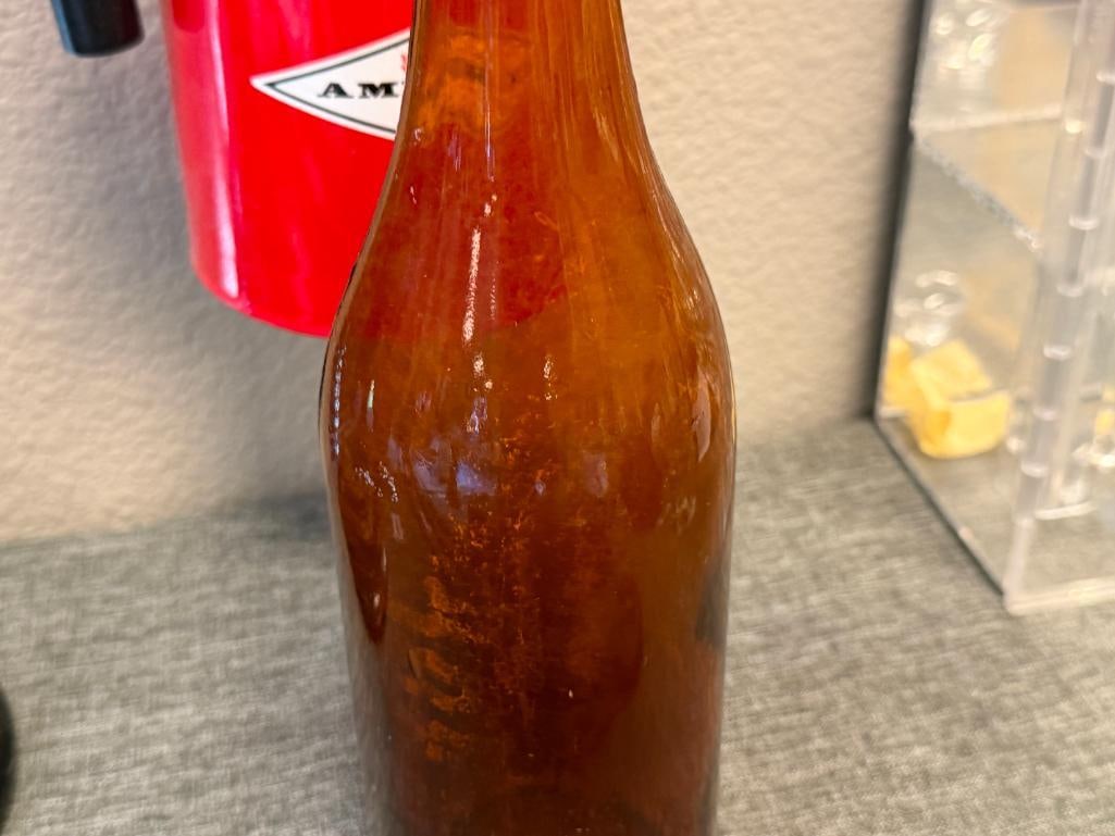 19TH CENTURY STREATOR BOTTLE & GLASS CO. AMBER GLASS BOTTLE PRE-PROHIBITION - 2
