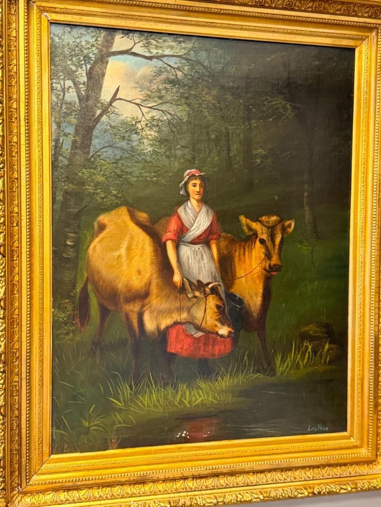 LORA PRICE EARLY 20TH CENTRUY OIL PAINITING ON BOARD - 2