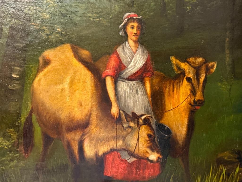 LORA PRICE EARLY 20TH CENTRUY OIL PAINITING ON BOARD - 3