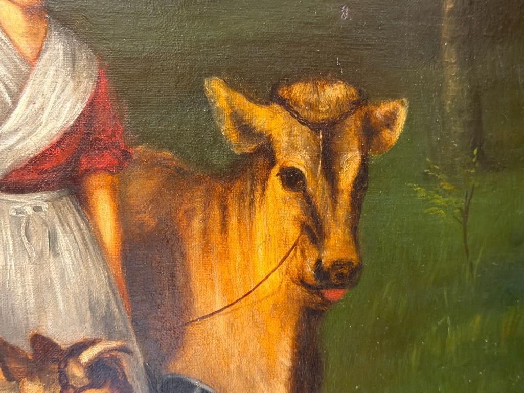 LORA PRICE EARLY 20TH CENTRUY OIL PAINITING ON BOARD - 5
