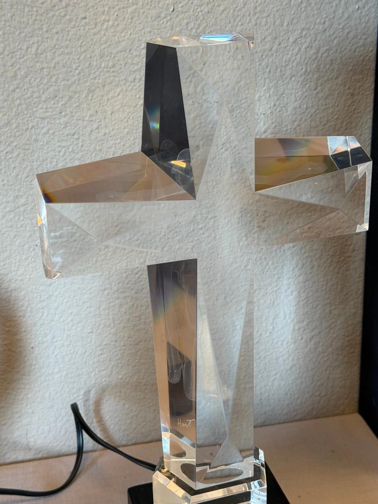 FREDERICK HART LIMITED EDITION ACRYLIC RELIGIUS ICON SCULPTURE THE CROSS OF THE MILLENIUM MAQUETTE - 5