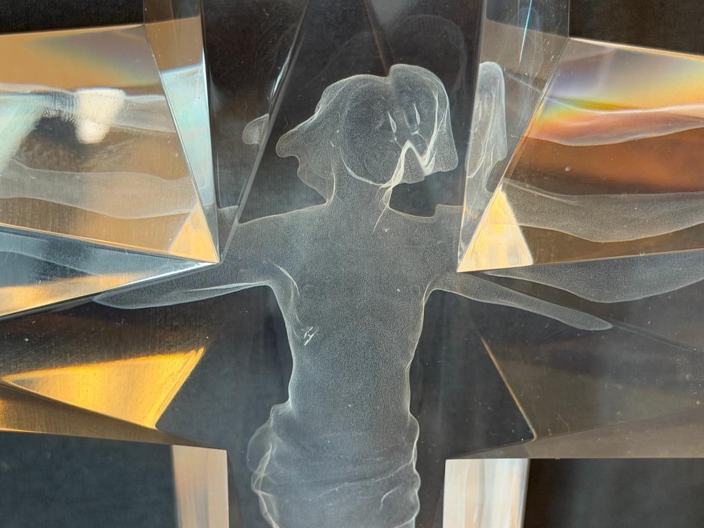 FREDERICK HART LIMITED EDITION ACRYLIC RELIGIUS ICON SCULPTURE THE CROSS OF THE MILLENIUM MAQUETTE - 8