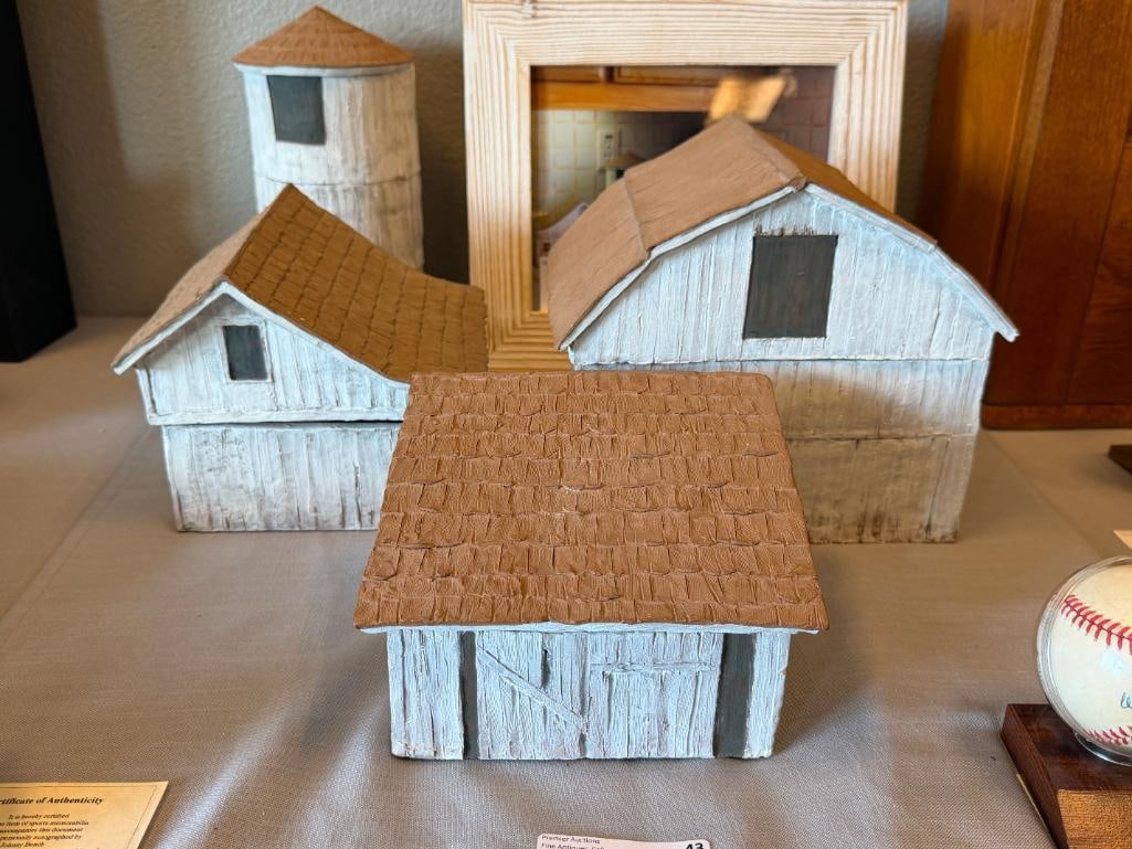 SHIRLEY BARAN SHABBY CHIC STYLED COUNTRY / FARM HAND SCULPTED POTTERY CANISTER SET RENO, NV - 2