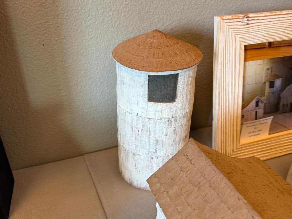 SHIRLEY BARAN SHABBY CHIC STYLED COUNTRY / FARM HAND SCULPTED POTTERY CANISTER SET RENO, NV - 4