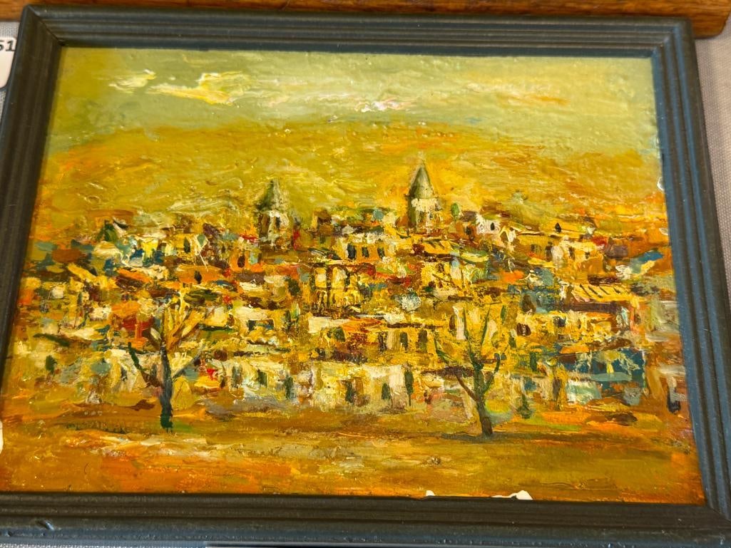 OLD TBILISI, GEORGIA LANDSCAPE ORIGINAL MINIATURE PAINTING AND SIGNED MINIATURE LANDSCAPE PRINT - 2