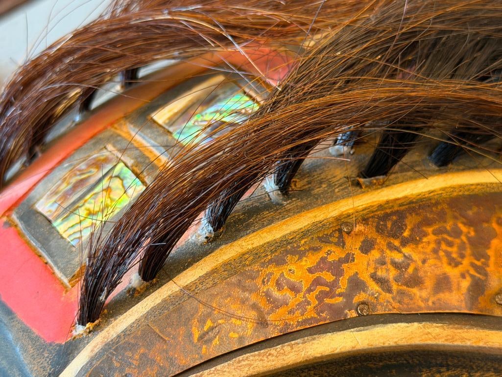 NORTHWEST COAST HAND CRAFTED KWAKWAKA'WAKW CEREMONIAL TRANSFORMATION MASK - 8