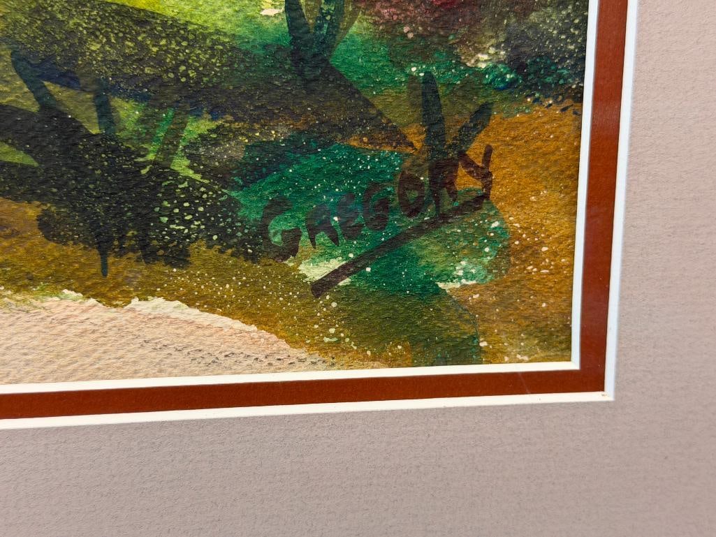 ORIGINAL WATERCOLOR ON PAPER SIGNED GREGORY - 6