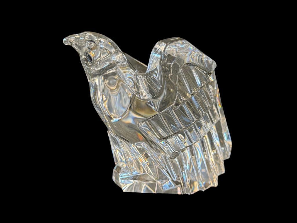 1975 STEUBEN CRYSTAL EAGLE SCULPTURE DESIGNED BY DONALD POLLARD (1 of 7)