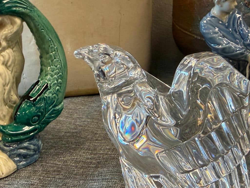 1975 STEUBEN CRYSTAL EAGLE SCULPTURE DESIGNED BY DONALD POLLARD - 2