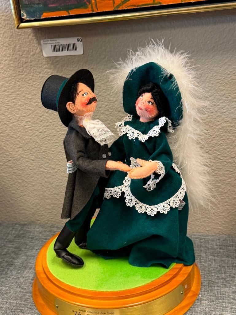 1998 ANNALEE MOBILITEE DOLLS STUFFED TEXTILE DOLLS GREAT AMERICAN ERAS SCENE THE GAY NINETIES - 3