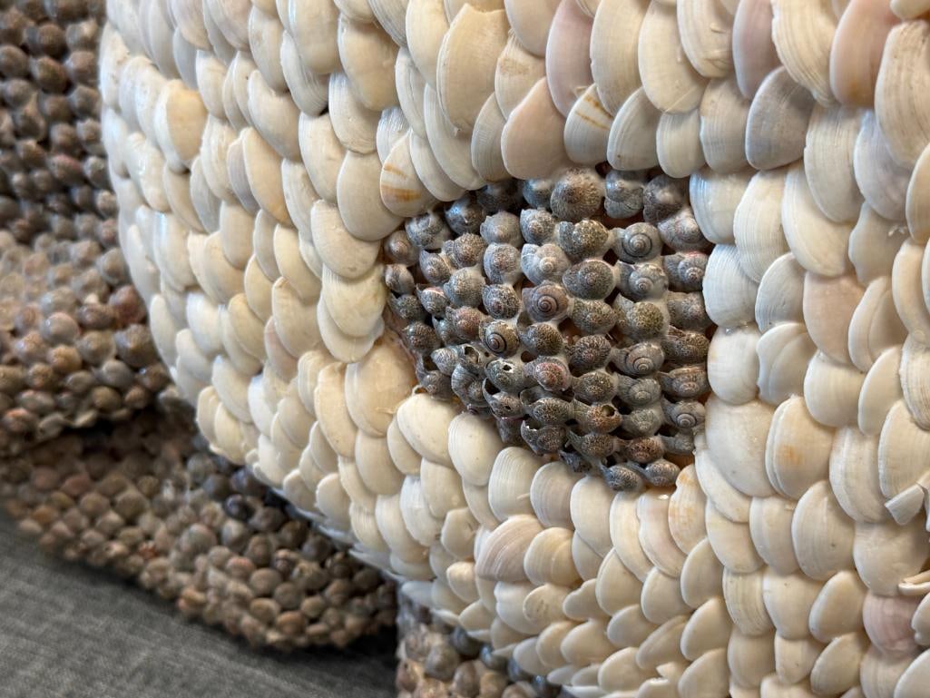 LARGE HAND MADE TROPICAL FISH CENTERPIECE FULLY DECORATED WITH SEA SHELLS - 4