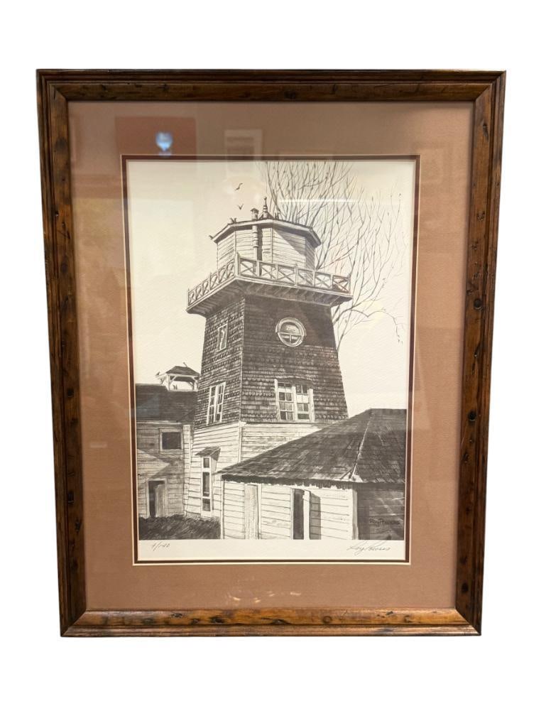 ROY POWERS WASHINGTON BORN, NEVADA ARTIST LIMITED EDITION PRINT THE ALAMO RANCH TANK HOUSE NO. 4/... (1 of 9)