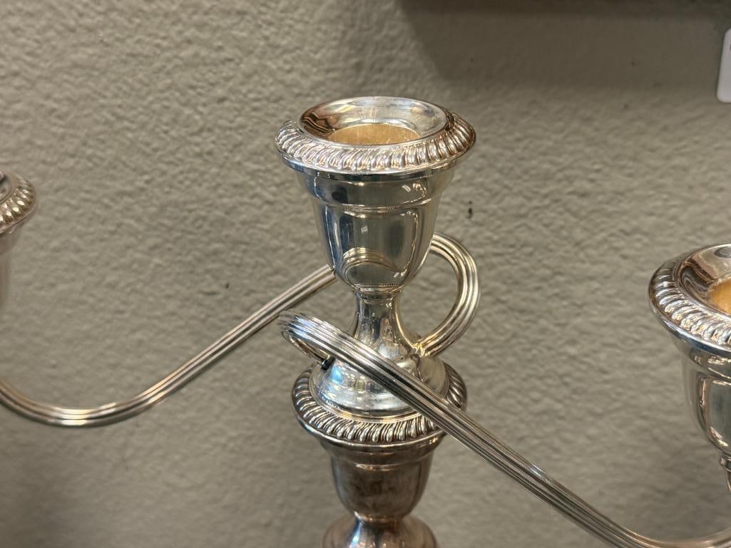 PAIR OF 20TH CENTURY GORHAM ELECTRO-PLATED CANDLESTICK HOLDERS - 3