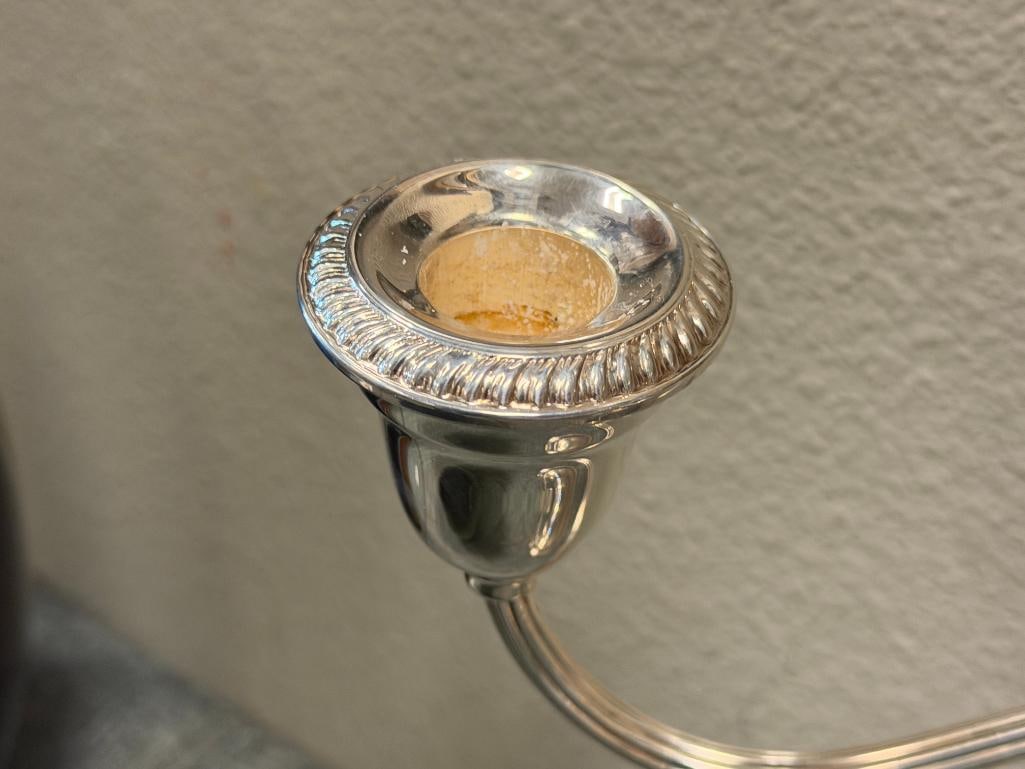 PAIR OF 20TH CENTURY GORHAM ELECTRO-PLATED CANDLESTICK HOLDERS - 5
