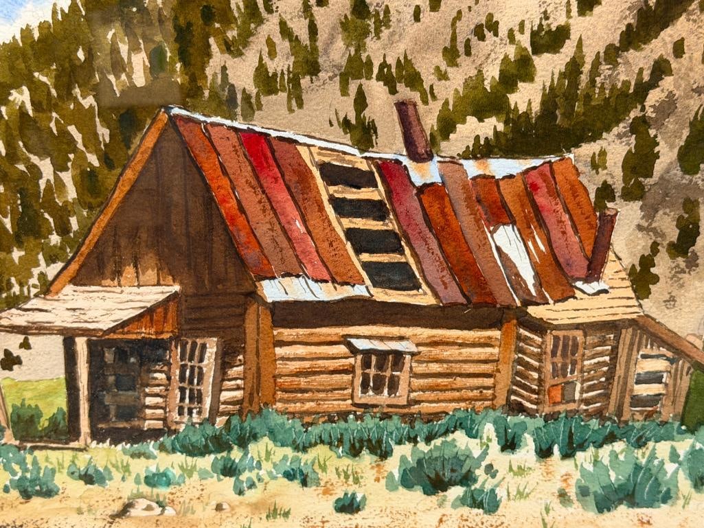 JAMES MALCOM EDMISTON SURGEON, MILITARIAN, AND LOCAL RENO, NV ARTIST ORIGINAL WATERCOLOR PAINTING - 3