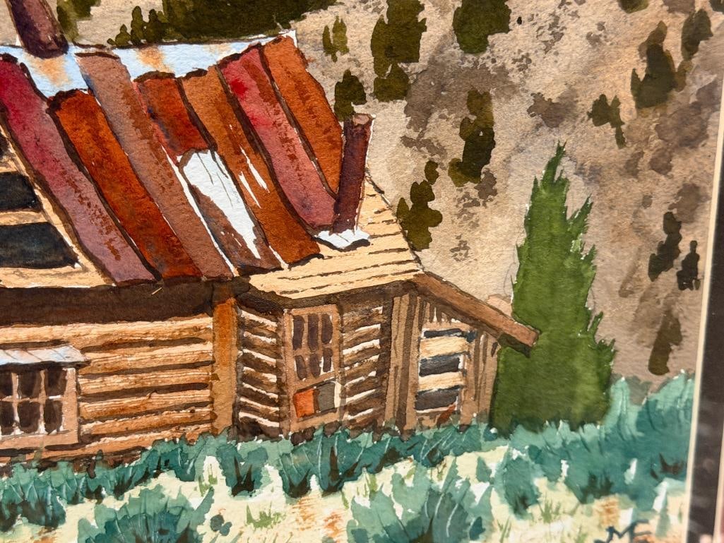 JAMES MALCOM EDMISTON SURGEON, MILITARIAN, AND LOCAL RENO, NV ARTIST ORIGINAL WATERCOLOR PAINTING - 4