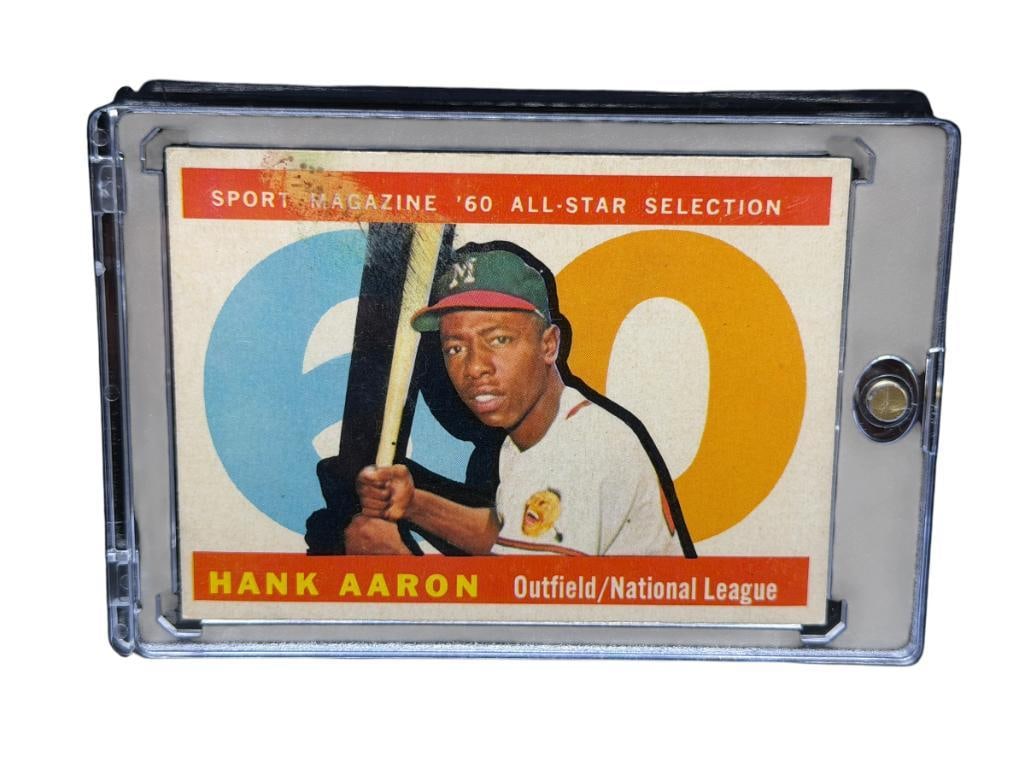 1960 TOPPS #566 HANK AARON SPORT MAGAZINE '60 ALL-STAR SELECTION BASEBALL CARD (1 of 8)