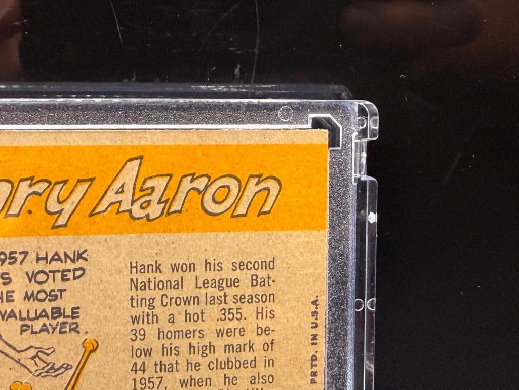1960 TOPPS #566 HANK AARON SPORT MAGAZINE '60 ALL-STAR SELECTION BASEBALL CARD - 8