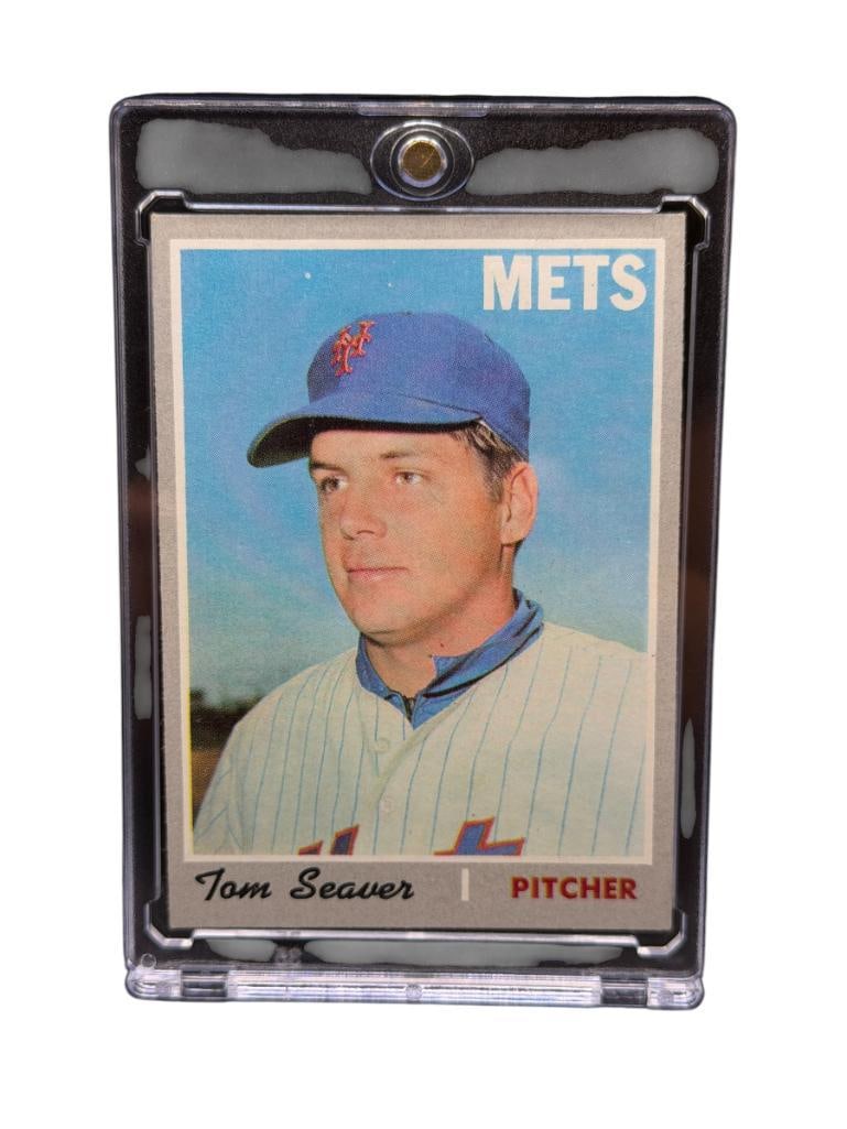 1970 TOPPS #300 TOM SEAVER BASEBALL CARD: GEORGE THOMAS SEAVER, NEW YORK METS, HALL OF FAMER, RARE CARD, SEE PHOTOS FOR CONDITION, FROM THE ESTATE OF A LOCAL RENO, NV DOCTOR AT RENOWN WHO RAN BIG LEAGUE SPORTS MEDICINE BASEBALL CAMP FOR