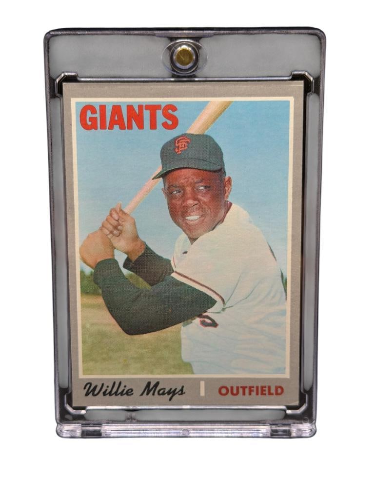 1970 TOPPS #600 WILLIE MAYS BASEBALL CARD: WILLIE HOWARD MAYS, SAN FRANCISCO GIANTS, HALL OF FAMER, RARE CARD, SEE PHOTOS FOR CONDITION, FROM THE ESTATE OF A LOCAL RENO, NV DOCTOR AT RENOWN WHO RAN BIG LEAGUE SPORTS MEDICINE BASEBALL