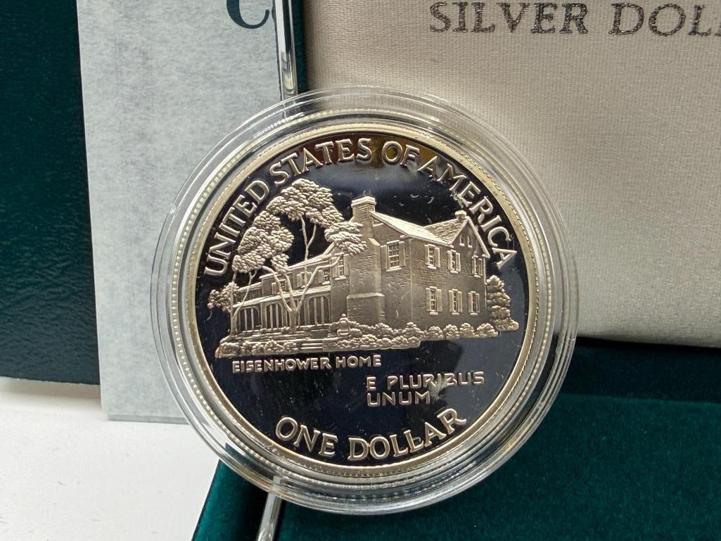 1990 U.S. MINT EISENHOWER CENTENNIAL SILVER PROOF DOLLAR - 5