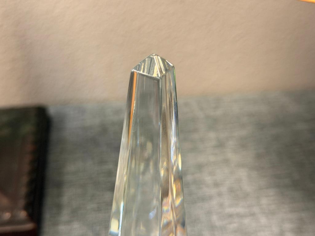 BACCARAT FINE FRENCH CRYSTAL LOUXOR OBELISK TOWER / PAPERWEIGHT - 3