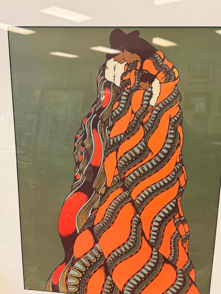 AMADO PENA MAURILLO JR. SOUTHWEST STYLE PRINT TITLED FAMILIA INDIA - 2