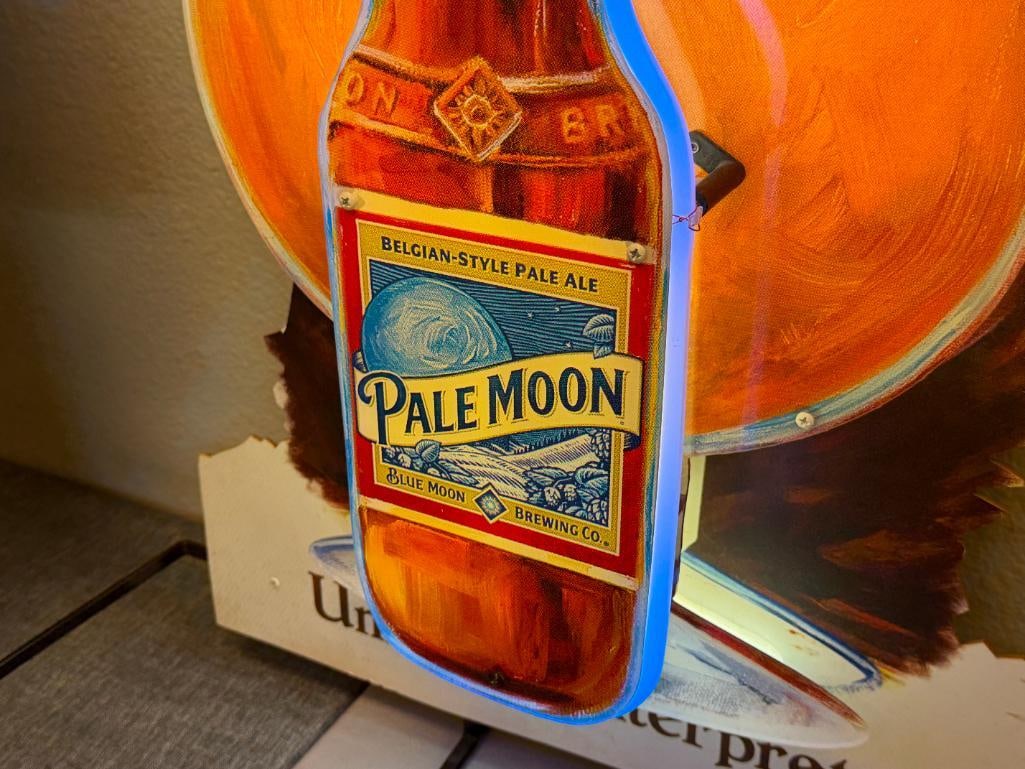 BLUE MOON BREWING CO. ILLUMINATING NEON SIGN UNIQUELY INTERPRETED MAN CAVE / BAR SIGN - 3