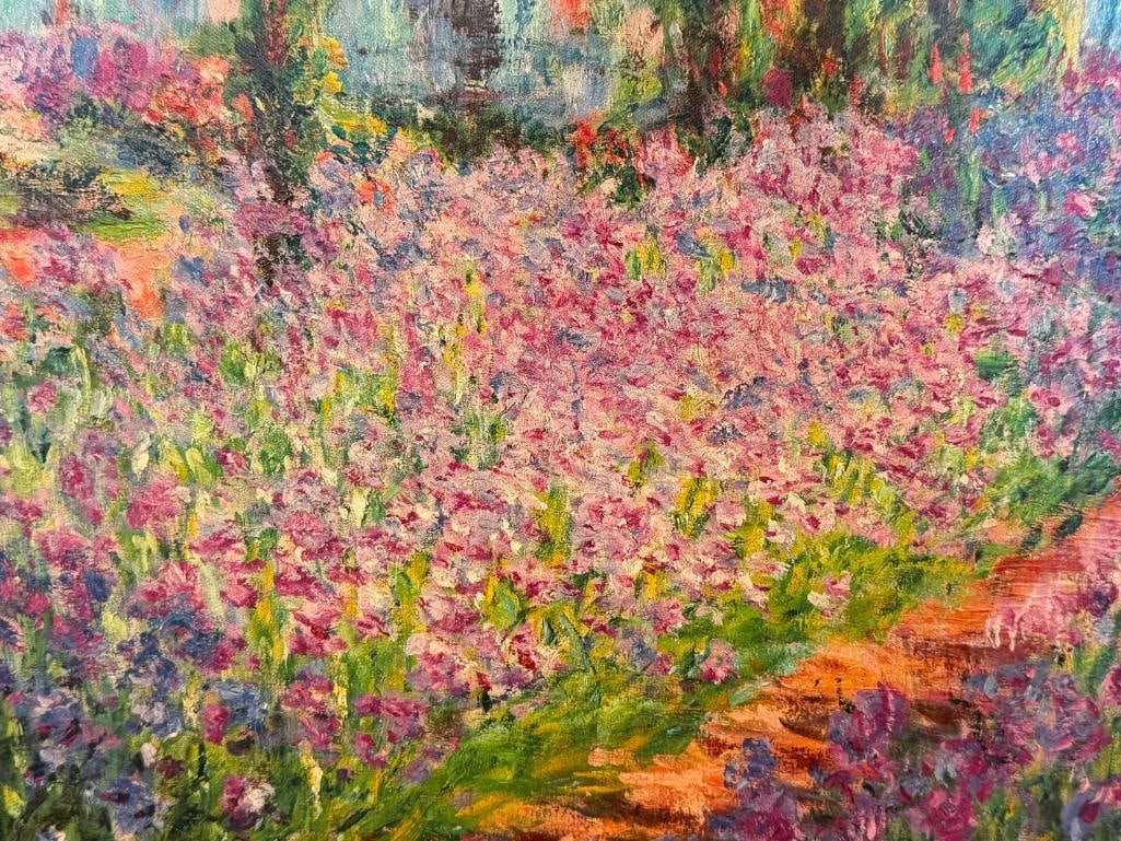 CLAUDE MONET WORLD RENOWN ARTIST TEXTURED PRINT ON CANVAS IRISES IN MONET'S GARDEN ARTAGRAPH EDIT... - 3