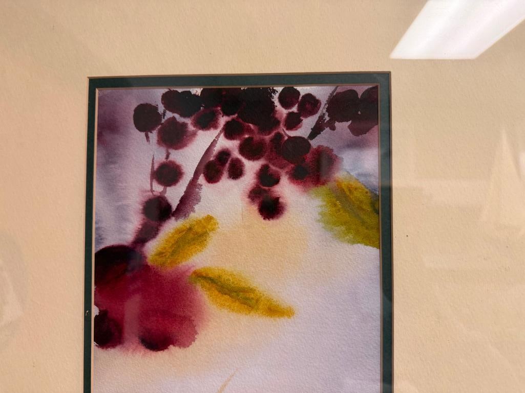 ORIGINAL WATERCOLOR PAINTING ON PAPER " GRAPES " BY BILL THYR - 4
