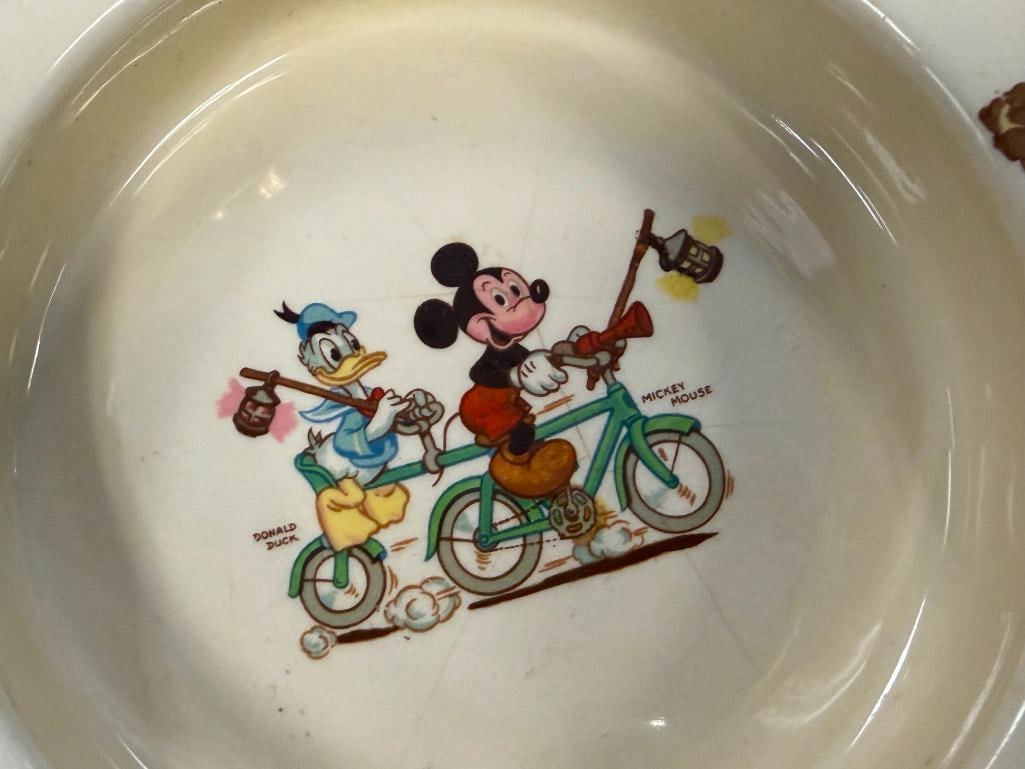 VINTAGE PATRIOT CHINA BESWICK WALT DISNEY CHARACTER BABY BOWLS / PLATES - 14