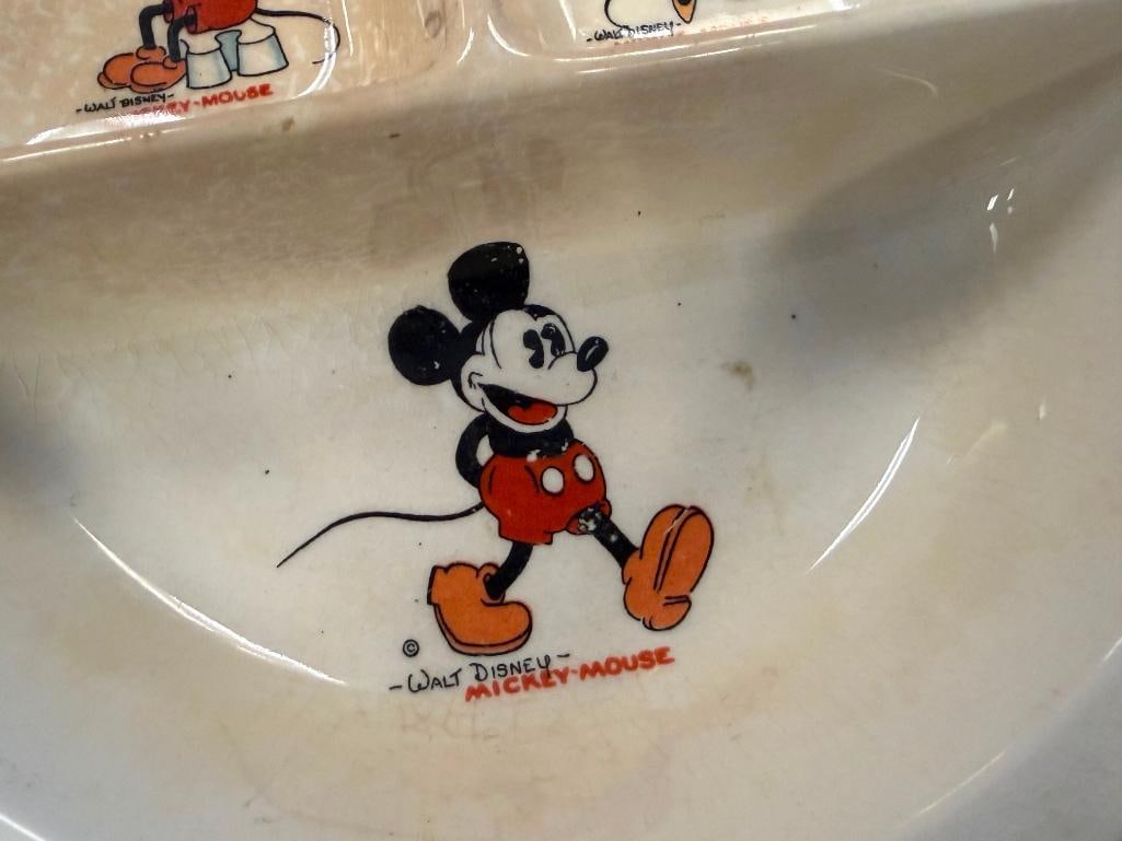 VINTAGE PATRIOT CHINA BESWICK WALT DISNEY CHARACTER BABY BOWLS / PLATES - 9
