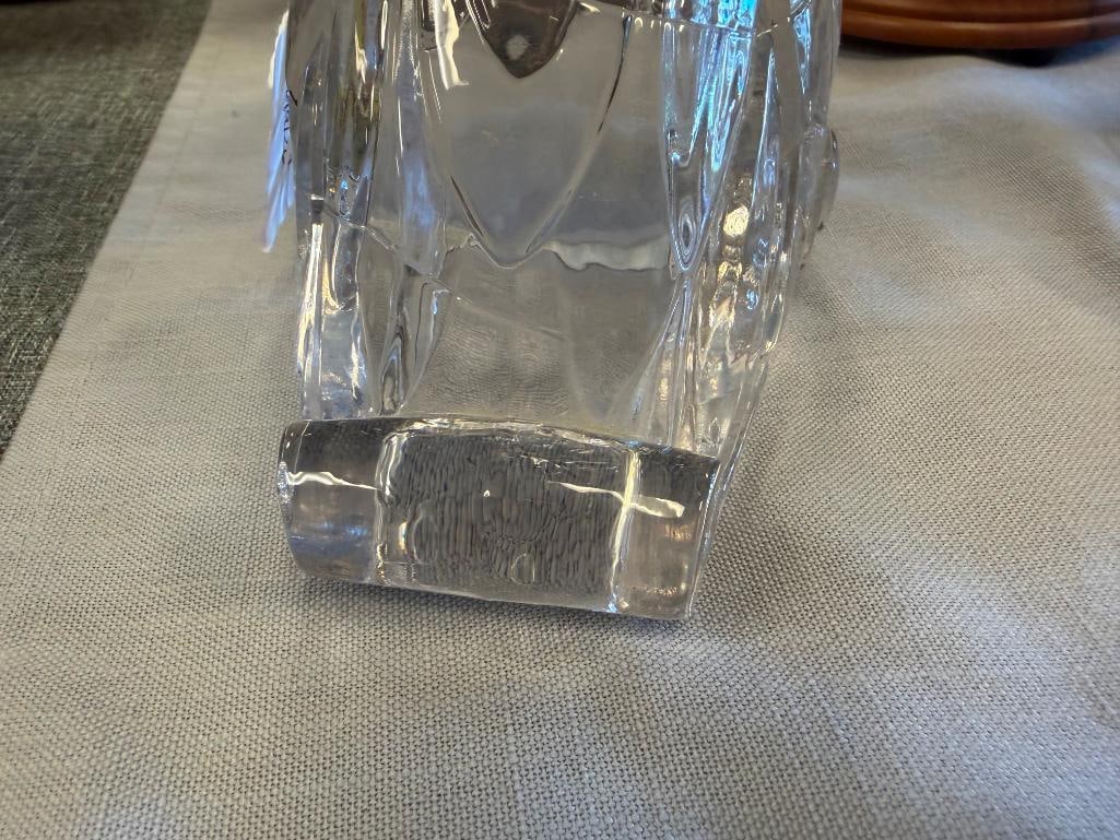 PAIR OF 20TH CENTURY EAGLE CLEAR GLASS BOOKENDS - 6