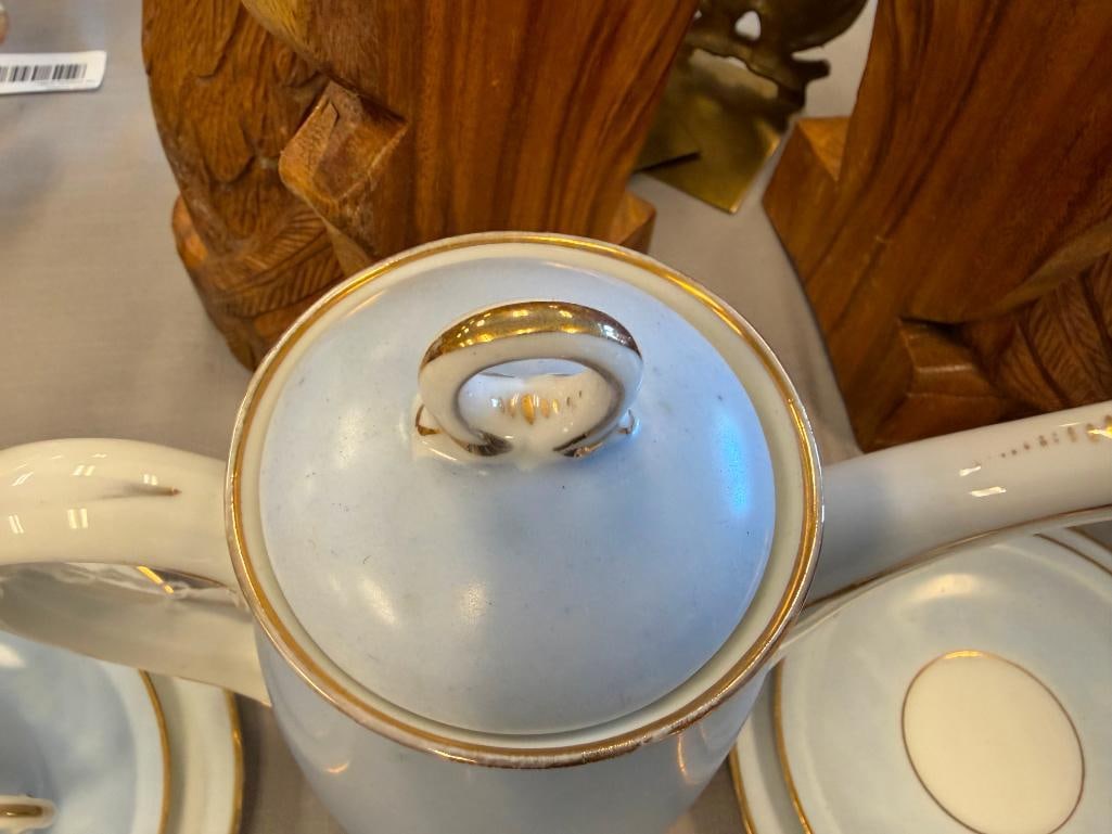 VINTAGE THOMAS BAVARIA GERMAN CHINA TEA SET FLORAL DESIGN WITH GILT ACCENTS - 14