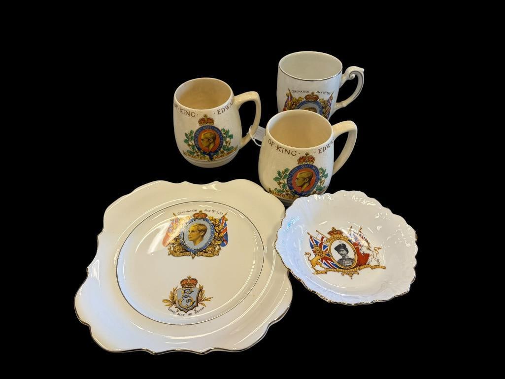 KING EDWARD AND QUEEN ELIZABETH ENGLISH ROYALTY CORONATION CHINA (1 of 20)