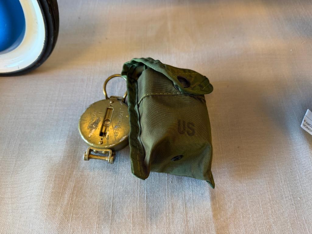 US MILITARY CAMMENGA MODEL 3H COMPASS AND VINTAGE JAPAN ENGINEER COMPASS - 2