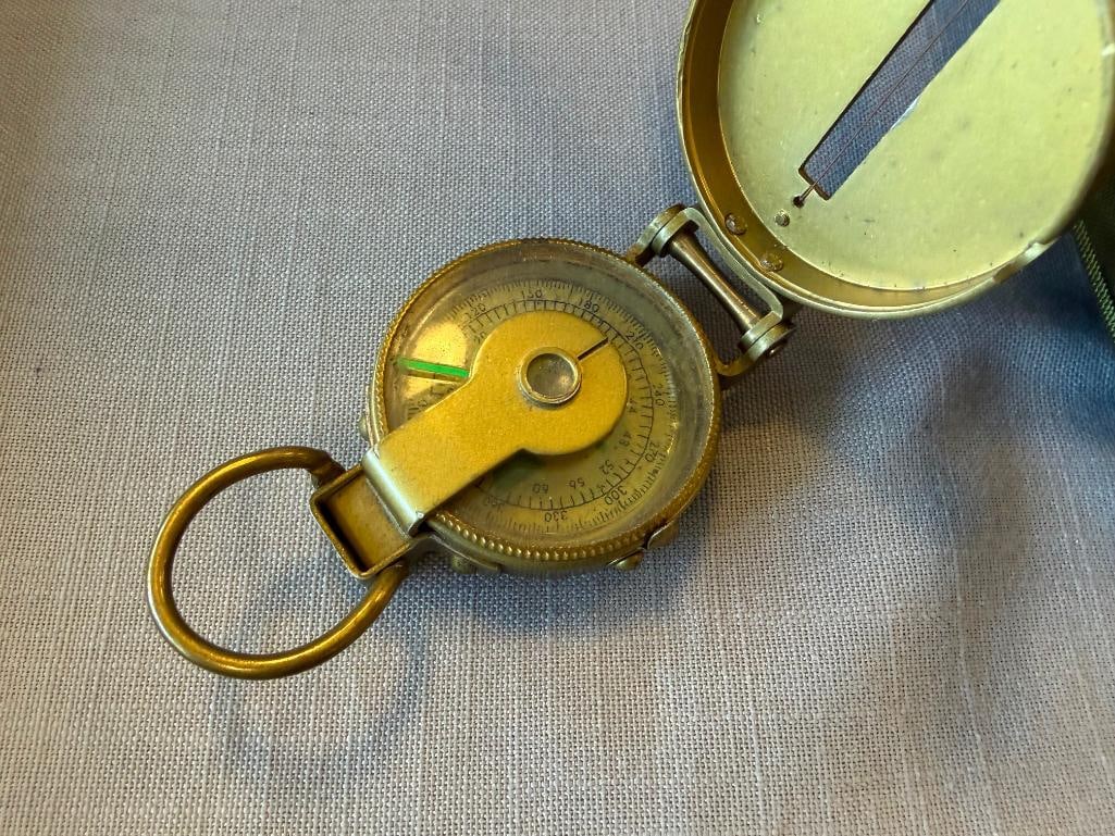 US MILITARY CAMMENGA MODEL 3H COMPASS AND VINTAGE JAPAN ENGINEER COMPASS - 4