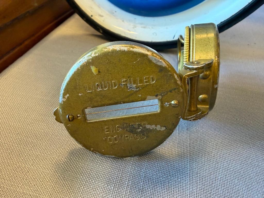 US MILITARY CAMMENGA MODEL 3H COMPASS AND VINTAGE JAPAN ENGINEER COMPASS - 9