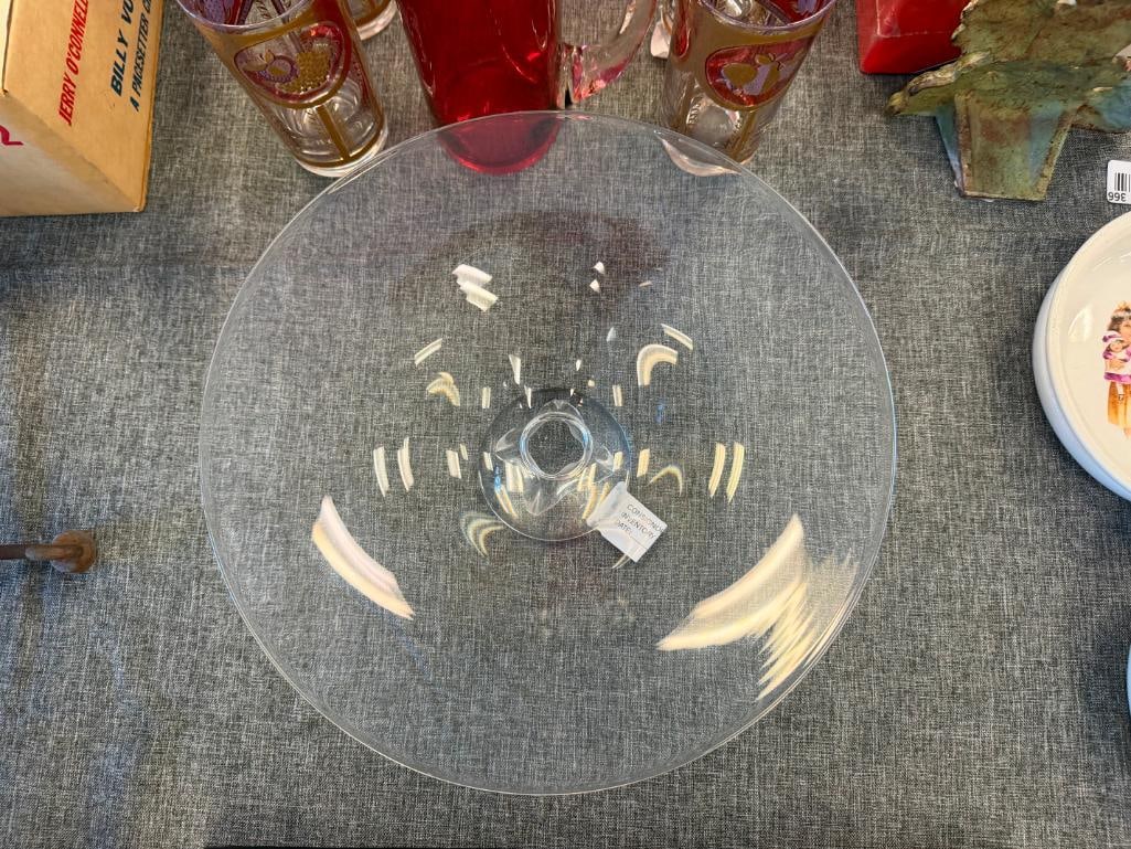 VINTAGE STEUBEN CRYSTAL FOOTED COMPOTE - 5