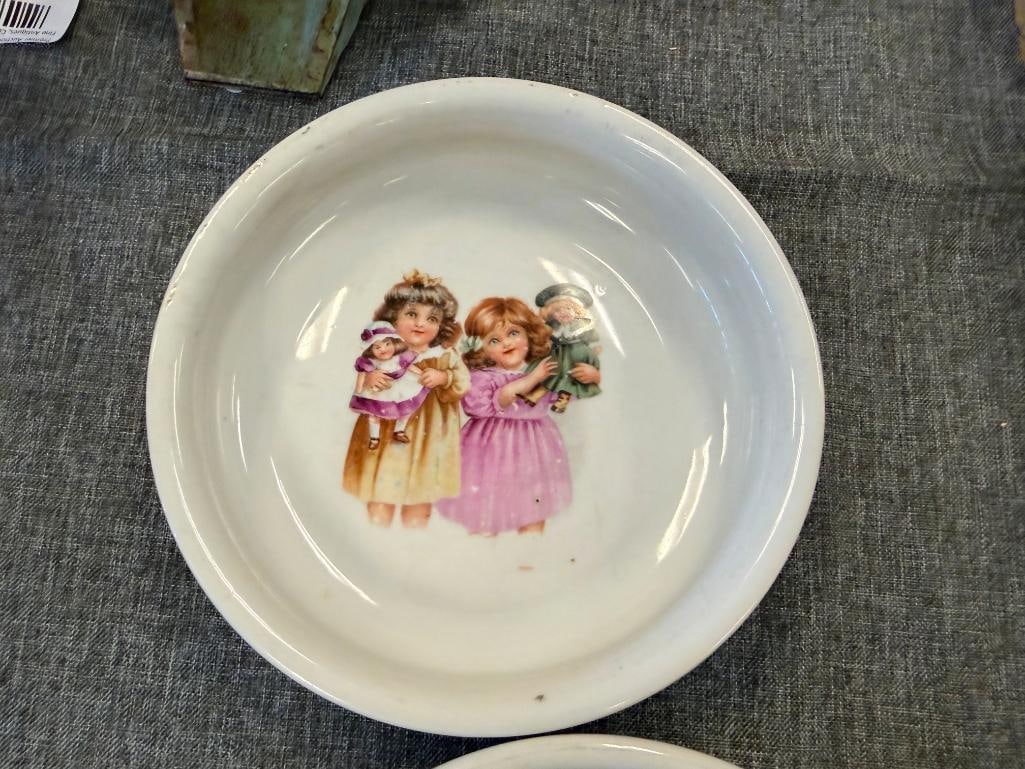 VINTAGE BABY BOWLS AND PLATES RIDGWAY, WEDGWOOD, RAGGEDY ANNE AND ANDY, HUMPTY DUMPTY, LENOX, ETC. - 3