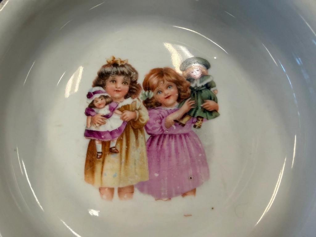 VINTAGE BABY BOWLS AND PLATES RIDGWAY, WEDGWOOD, RAGGEDY ANNE AND ANDY, HUMPTY DUMPTY, LENOX, ETC. - 4