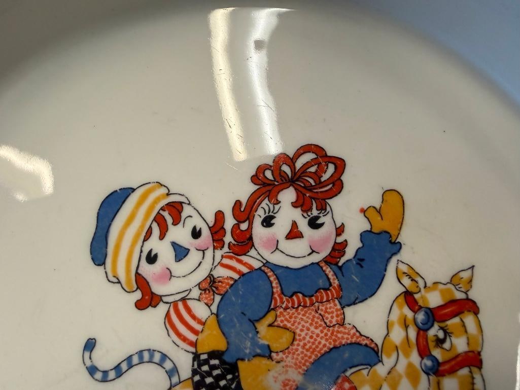 VINTAGE BABY BOWLS AND PLATES RIDGWAY, WEDGWOOD, RAGGEDY ANNE AND ANDY, HUMPTY DUMPTY, LENOX, ETC. - 7
