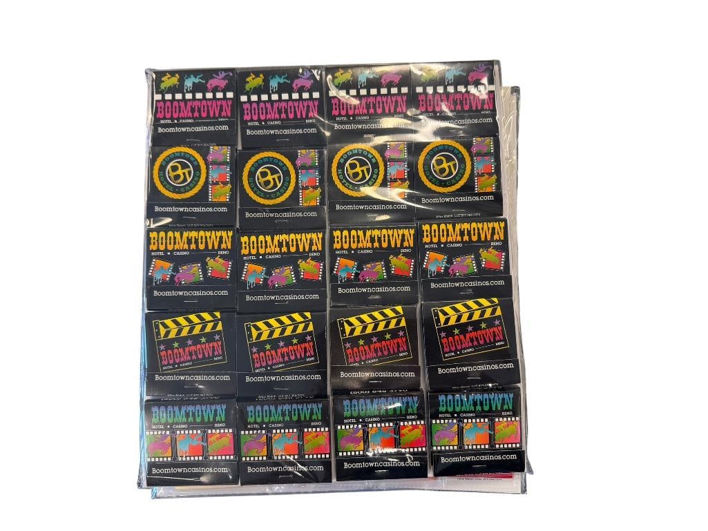OVER 100 VINTAGE CASINO, HOTEL, RESTAURANT MATCHBOOKS BOOMTOWN, GOLD DUST, HEIDIS, HARRAH'S, ETC: INCLUDES MANY DUPLICATE BOOMTOWN MATCHBOOKS