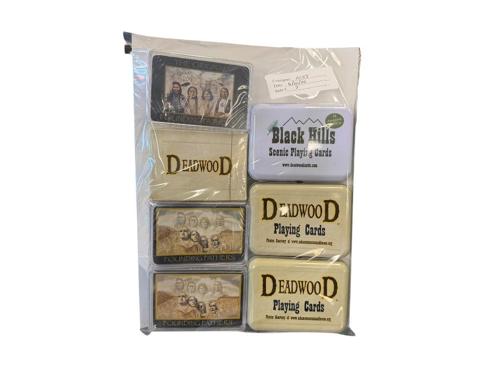 SEVEN PLAYING CARDS DEADWOOD, BLCK HILLS, AND FOUNDING FATHERS (1 of 8)