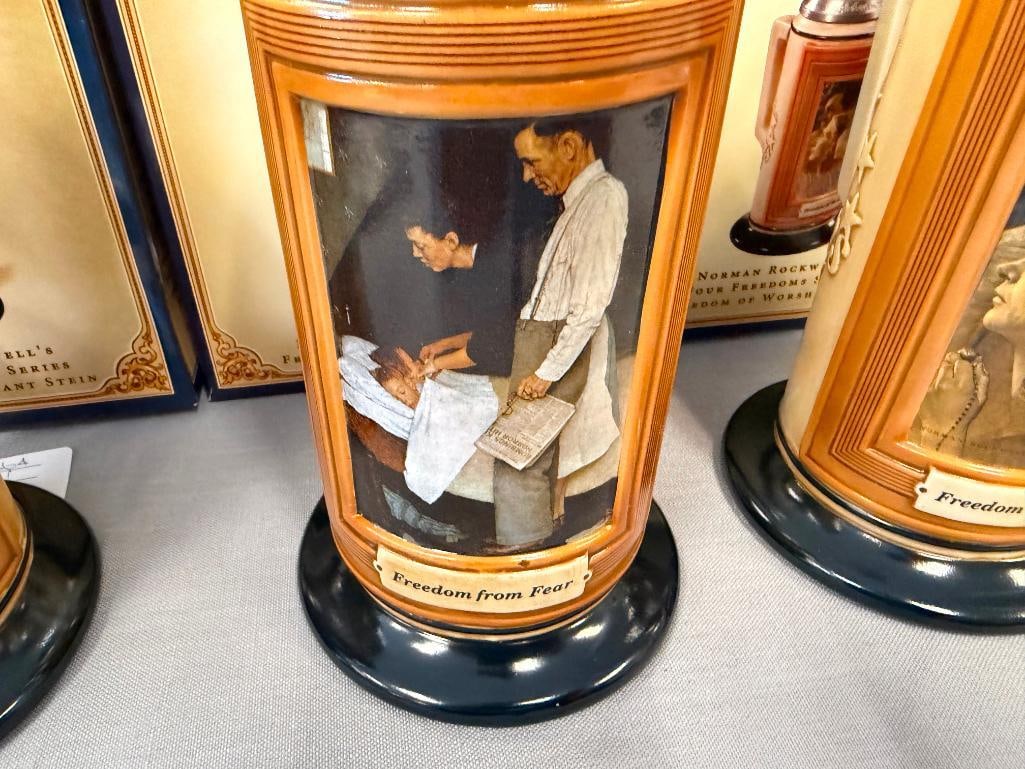 ANNHEUSER-BUSCH COLLECTION NORMAN ROCKWELL'S FOUR FREEDOM'S STEINS - 11