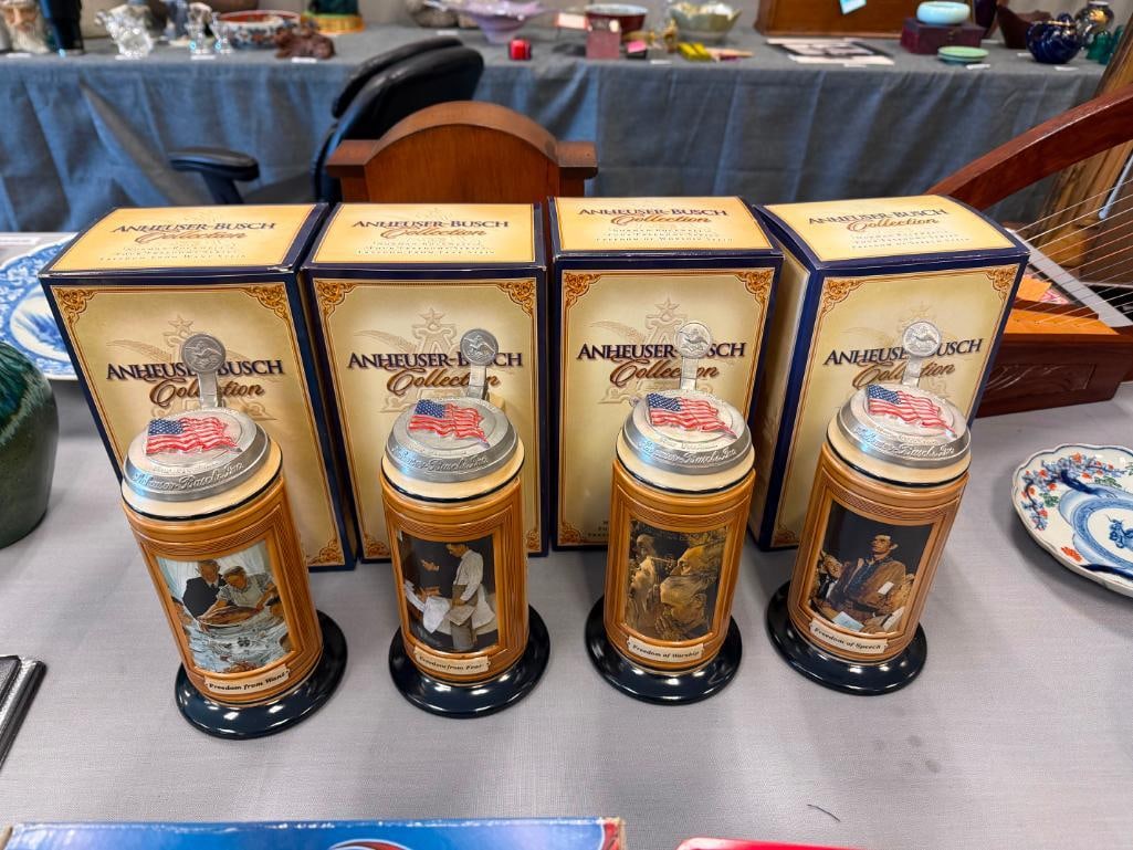 ANNHEUSER-BUSCH COLLECTION NORMAN ROCKWELL'S FOUR FREEDOM'S STEINS - 2