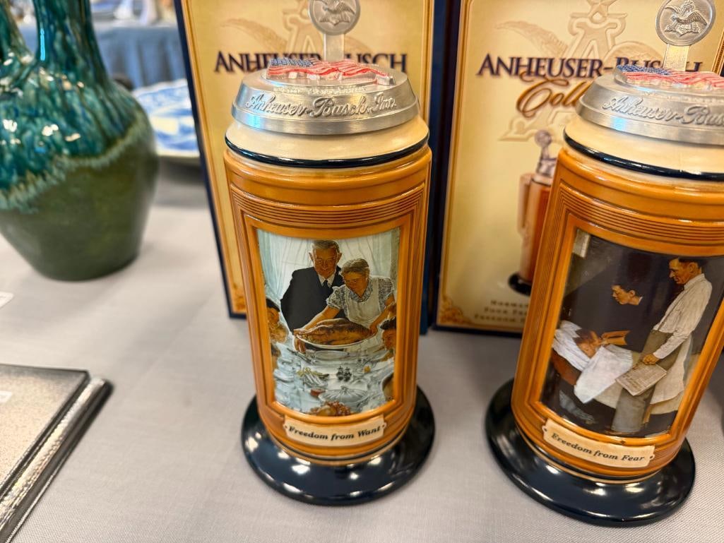 ANNHEUSER-BUSCH COLLECTION NORMAN ROCKWELL'S FOUR FREEDOM'S STEINS - 3