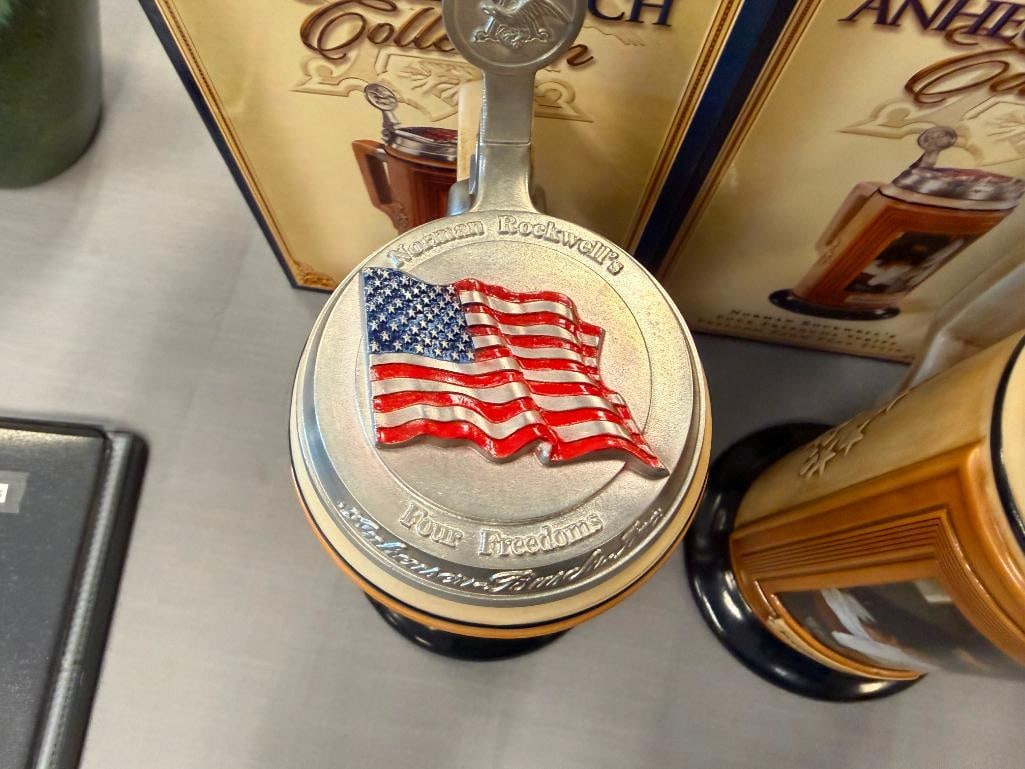 ANNHEUSER-BUSCH COLLECTION NORMAN ROCKWELL'S FOUR FREEDOM'S STEINS - 6