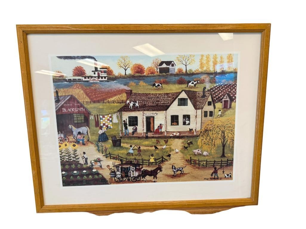 CINDY MANGUTZ WHIMSICAL FOLK ART HOMESTEAD SCENE OLD PEDDLER MAN (1 of 7)